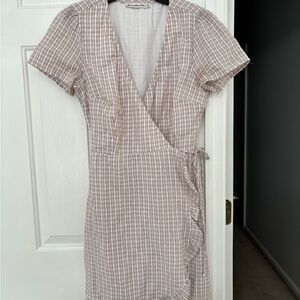 Abercrombie & Fitch Plaid Wrap Dress